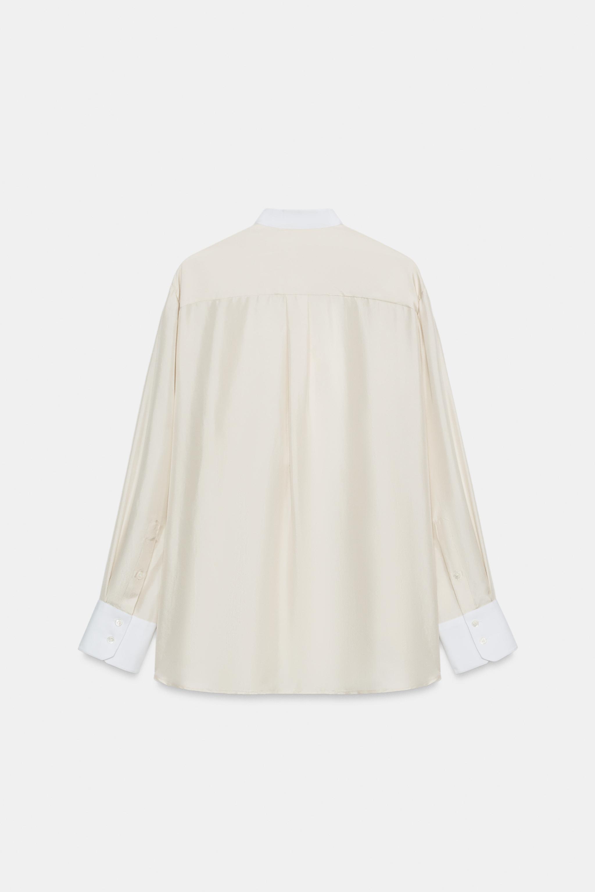 100% SILK BIB SHIRT ZW COLLECTION